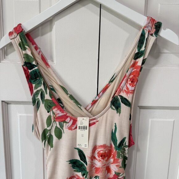 Anthropologie Daily Practice Eureka Floral Print Dress Bodycon Soft Size XS NEW - Picture 4 of 15